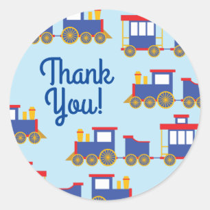 Sticker Rond Train Cute Choo-Choo 1er Anniversaire Thème
