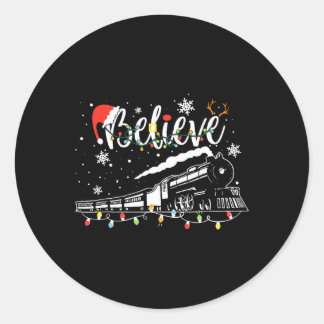 Sticker Rond Train de Noël Croire Express polaire Xm
