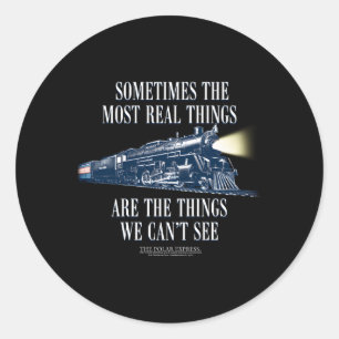 Sticker Rond Train d'Express polaire