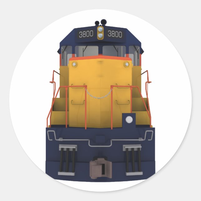 Sticker Rond Train Engine : Chesapeake Color Scheme : (Devant)