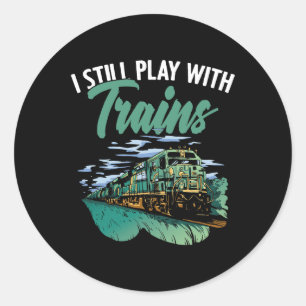Sticker Rond Train Locomotive Engins Fans ferroviaires pour tra