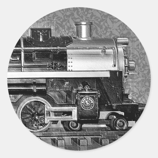 Sticker Rond Train modèle à échelle G (Devant)