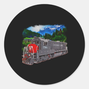 Sticker Rond Train moteur du Pacifique Sud