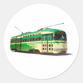 Sticker Rond Train Rétro de San Francisco Muni