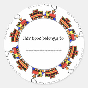 Sticker Rond Train sur une voie ferrée