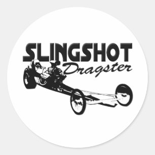 Sticker Rond traîneau à sangle course vintage traînée