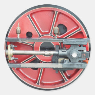 STICKER ROND TRAINS À VAPEUR