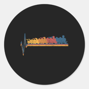 Sticker Rond Trains Chemin de fer Locomotive