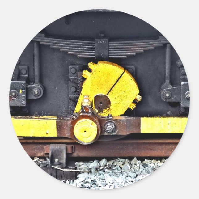 STICKER ROND TRAINS ÉLECTRIQUES VINTAGE (Devant)