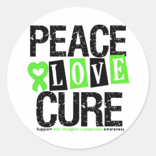 Sticker Rond Traitement d'amour de paix de conscience de
