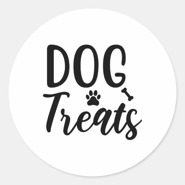 Sticker Rond Traitements de chiens (Devant)