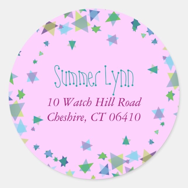 Sticker Rond TRAITER LA LETTRE HÉBREUSE Retourner l'adresse Sti (Devant)