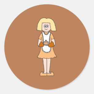 Sticker Rond Traiteur avec Soupe chaude.