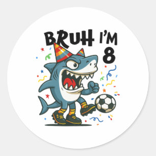 Sticker Rond Tralalero Tralala Italien Brainrot Garçon Football