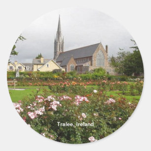 Sticker Rond Tralee Ireland, Jardin Rose, Parc de la ville,