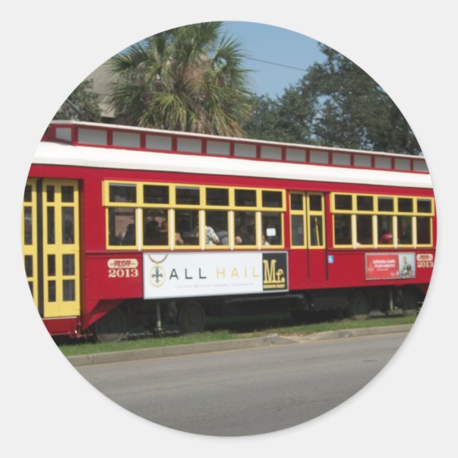 Sticker Rond tramway rouge (Devant)
