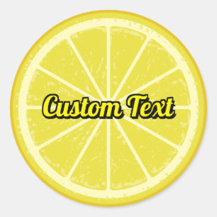 Sticker Rond Tranche de citron