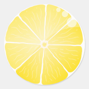 Sticker Rond Tranche de citron