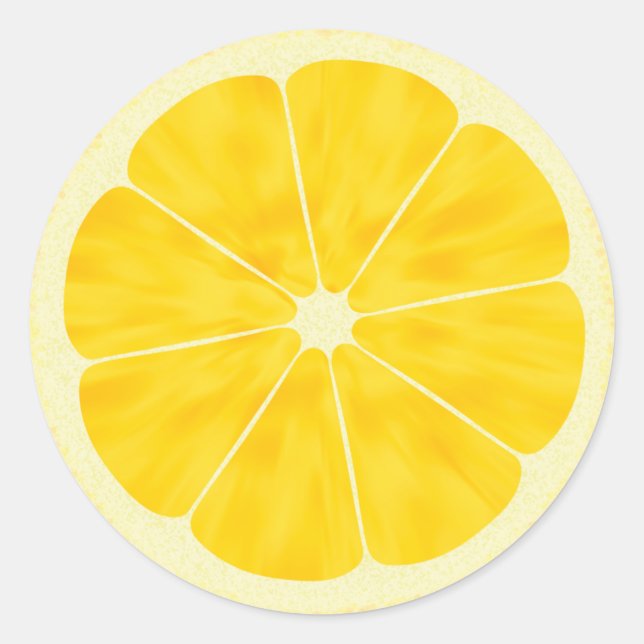 Sticker Rond Tranche de citron (Devant)