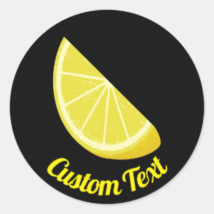 Sticker Rond Tranche de citron