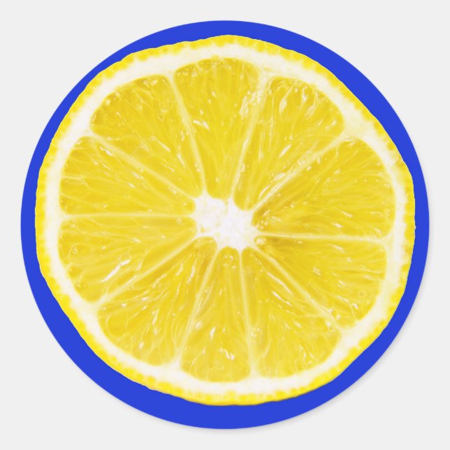 Sticker Rond tranche de citron (Devant)