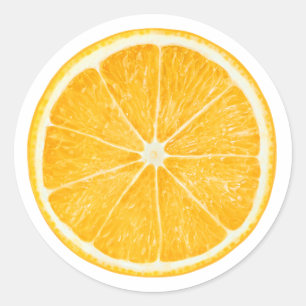 Sticker Rond Tranche d'orange