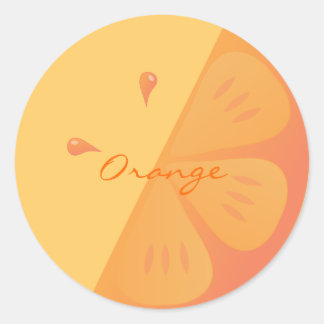 Sticker Rond tranche orange