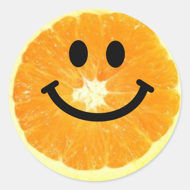 Sticker Rond tranche orange (Devant)