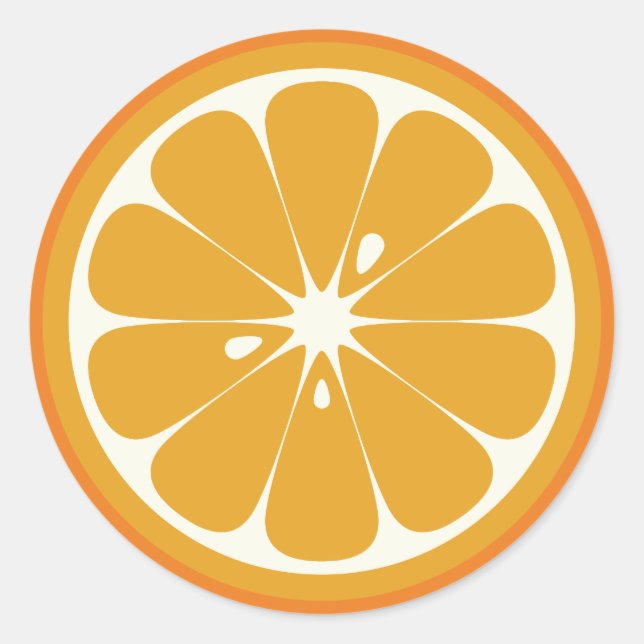Sticker Rond tranche orange (Devant)