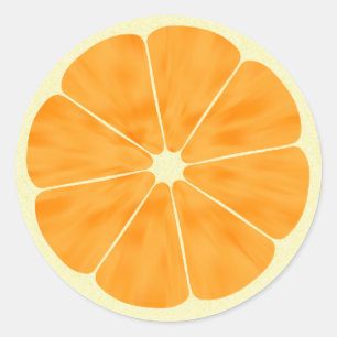 Sticker Rond tranche orange