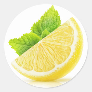 Sticker Rond Tranches de citron