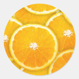 Sticker Rond Tranches orange