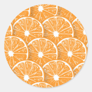 Sticker Rond Tranches orange