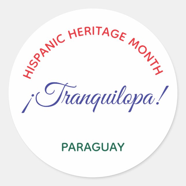 Sticker Rond Tranquilopa! Paraguay  (Devant)