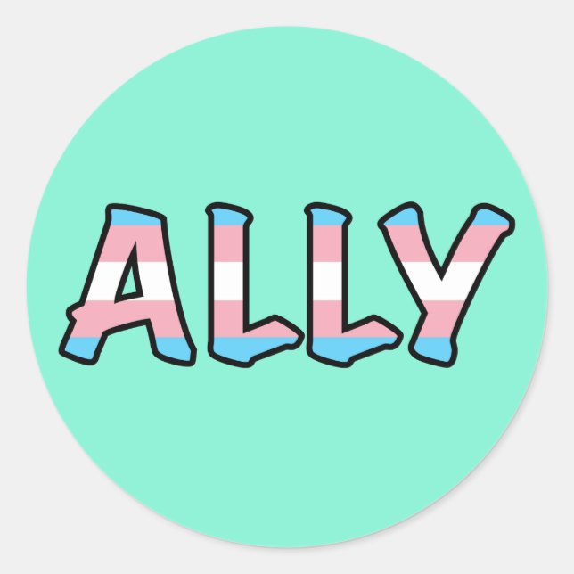 Sticker Rond Trans Ally | ARRIÈRE - PLAN | (Devant)