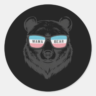 Sticker Rond Trans Mama Porte Fier Transgenre Ally Maman Transg