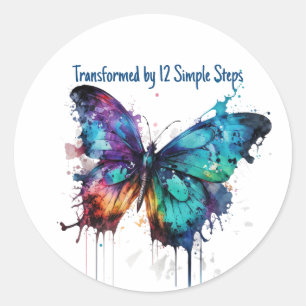Sticker Rond Transformé par 12 étapes simples