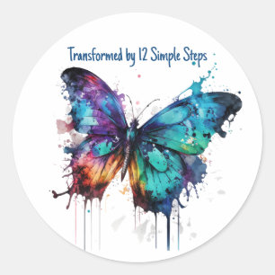 Sticker Rond Transformé par 12 étapes simples