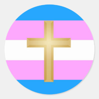 Sticker Rond Transgenre pour Christ