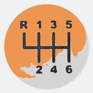 Sticker Rond Transmission MANUELLE - COULEURS