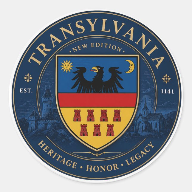 Sticker Rond transylvain  (Devant)