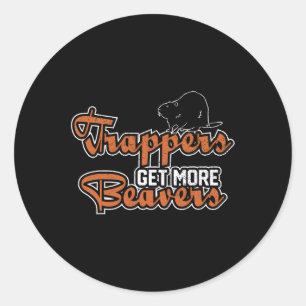 Sticker Rond Trapper Trapping Chasse Trappers Trappers Hunter