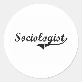 Sticker Rond Travail professionnel de sociologue