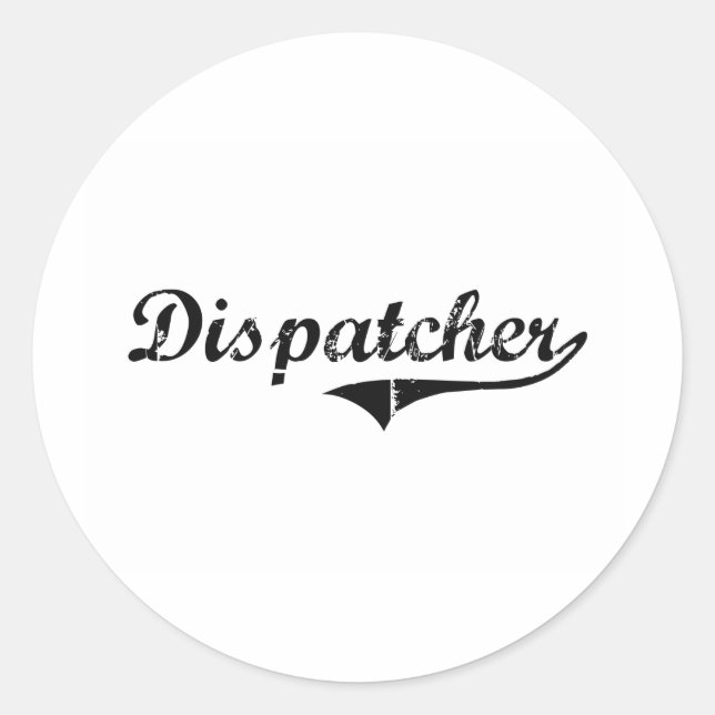 Sticker Rond Travail professionnel Dispatcher (Devant)