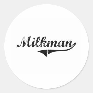 Sticker Rond Travail professionnel Milkman