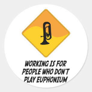 Sticker Rond Travailler est pour les gens qui ne jouent pas à l