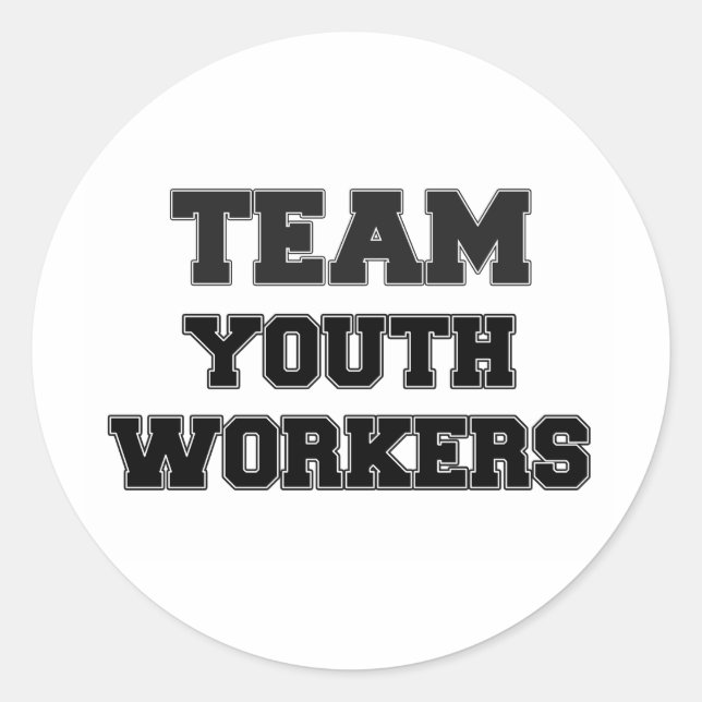 Sticker Rond Travailleurs de l'équipe (Devant)