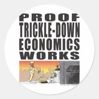 Sticker Rond Travaux de diffusion d'économie de preuve