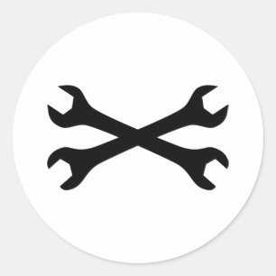 Sticker Rond Traversée de la clé de vis noire