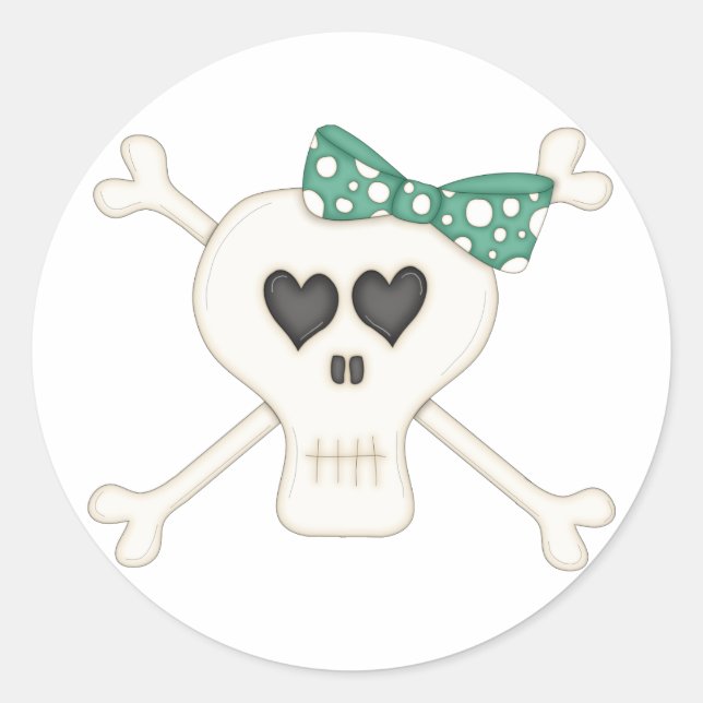 Sticker Rond Traverses de Goth Vert mignon (Devant)